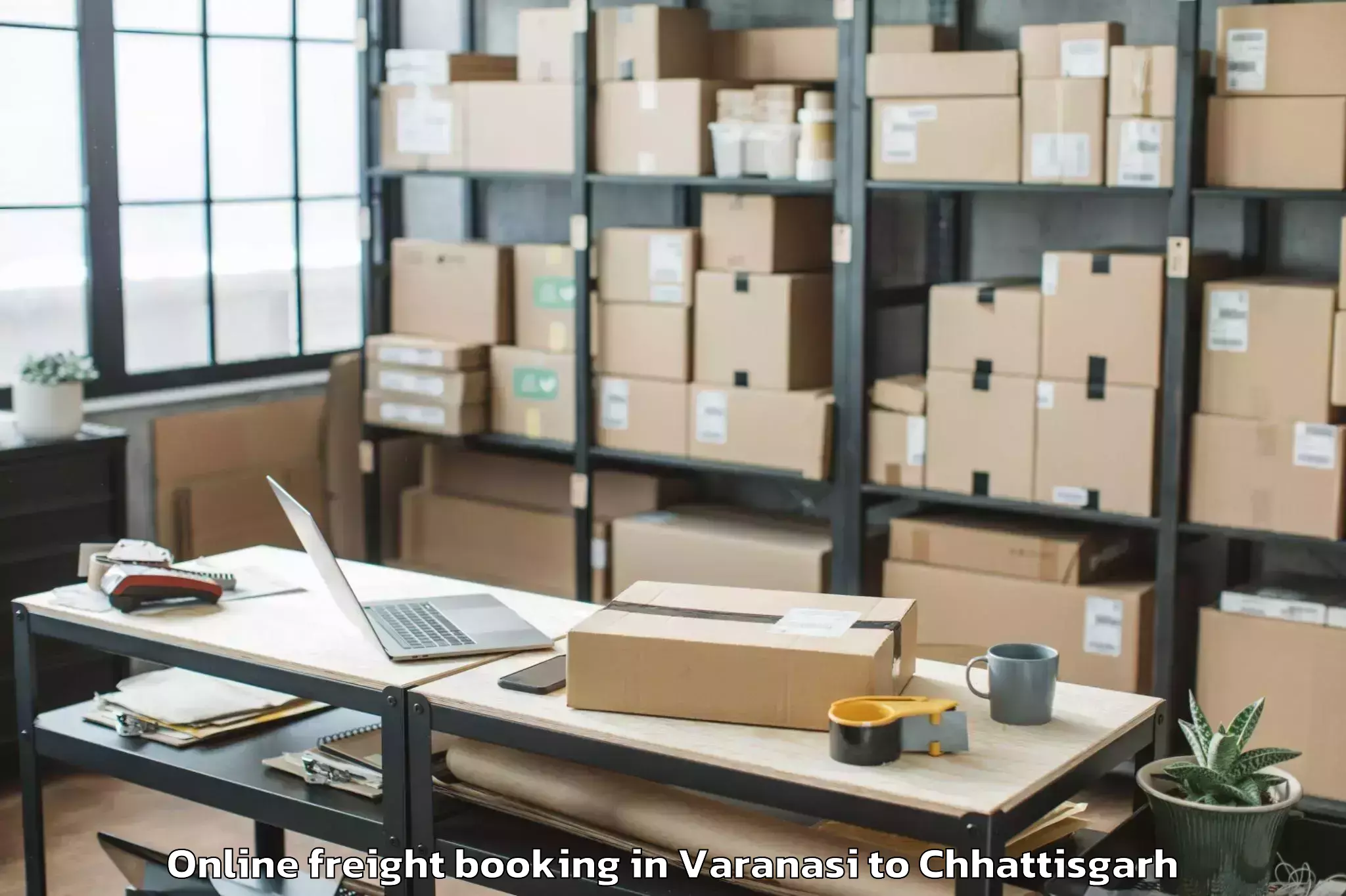 Varanasi to Bemetara Online Freight Booking